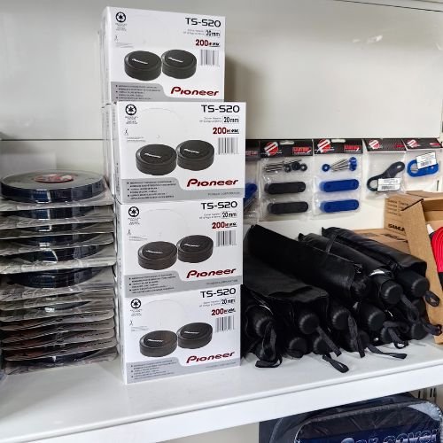car speakers and sunshade