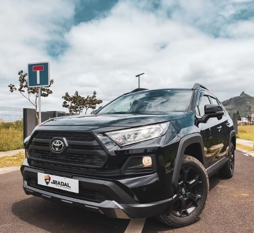 Black Toyota Rav 4 on a parking lot