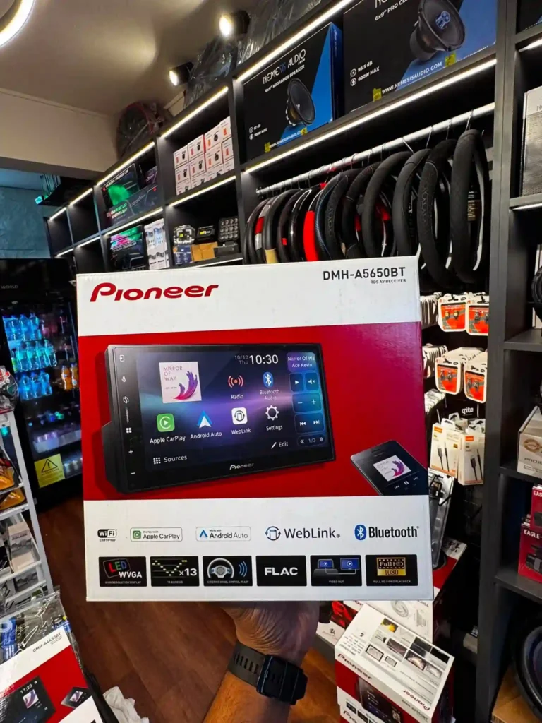 Pioneer car screen display in box