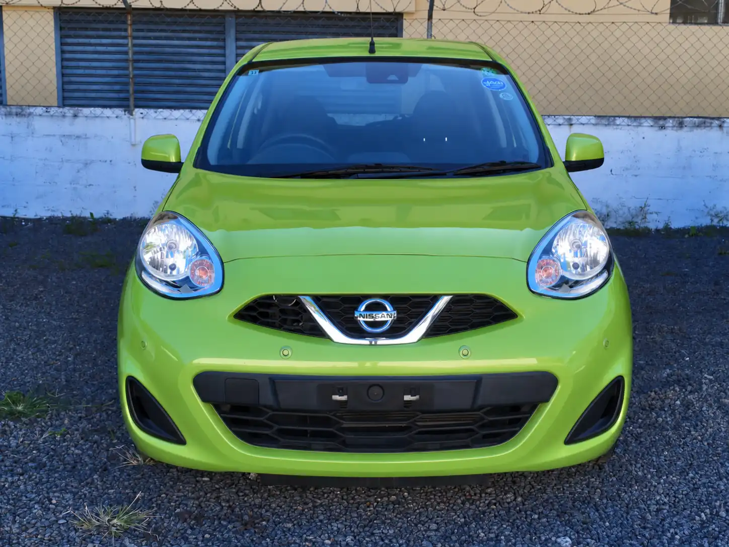 Apple green Nissan Micra